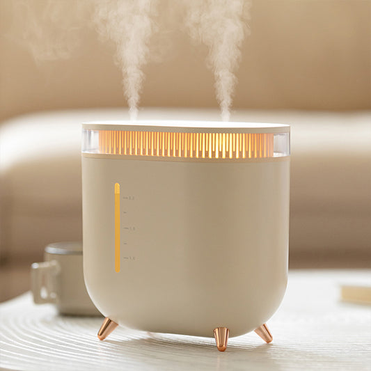 Oriday 雙噴霧加濕器｜炫彩氛圍燈・USB靜音款・大容量桌面加濕器・臥室車載兩用