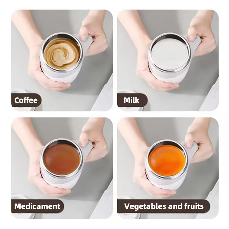 Oriday New Automatic Stirring Mug | 304 Stainless Steel Battery-Powered Shaker Cup | Office Milk Powder or Coffee Mug | Parent's Day or Birthday Gift