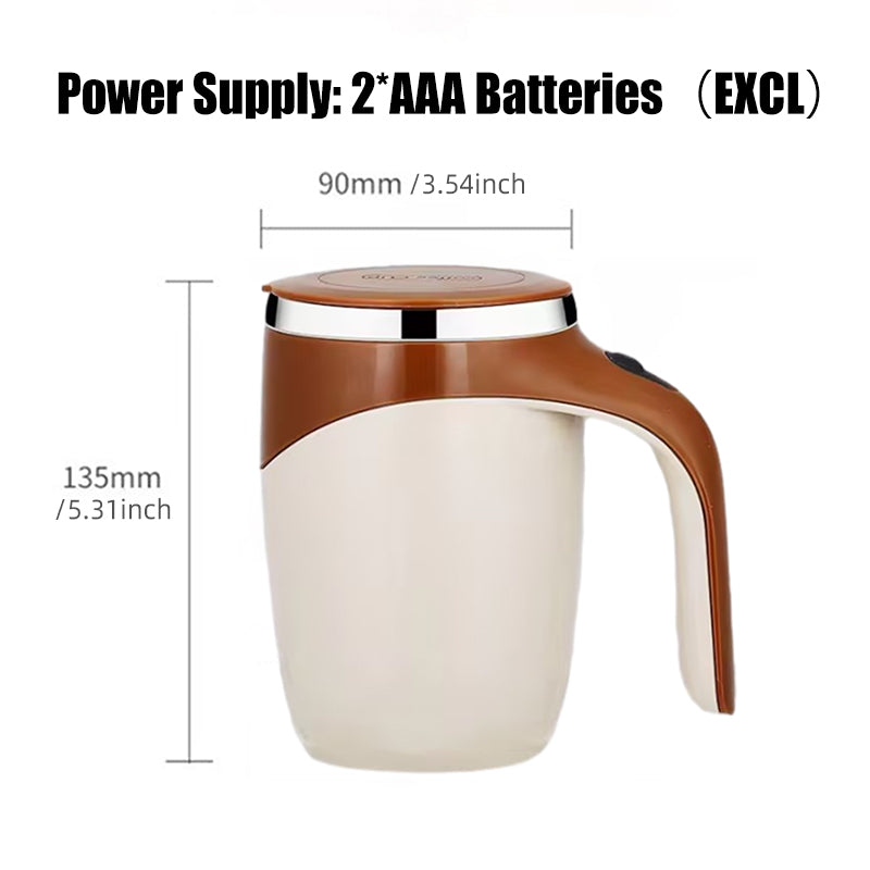 Oriday New Automatic Stirring Mug | 304 Stainless Steel Battery-Powered Shaker Cup | Office Milk Powder or Coffee Mug | Parent's Day or Birthday Gift