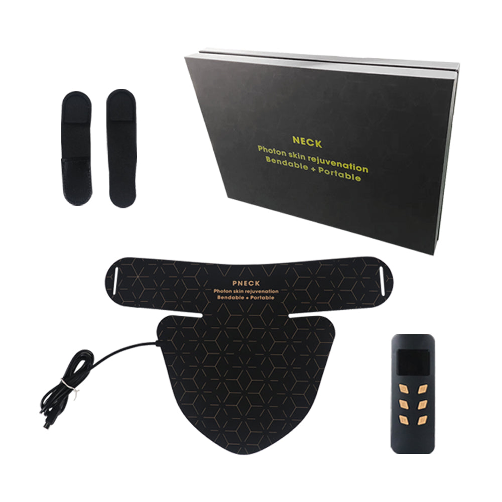 oridayLED頸部嫩膚儀｜4波段光療抗老｜紅光緊緻·黃光亮肌·藍光舒敏·紅外線深層修護｜醫療級矽膠貼合