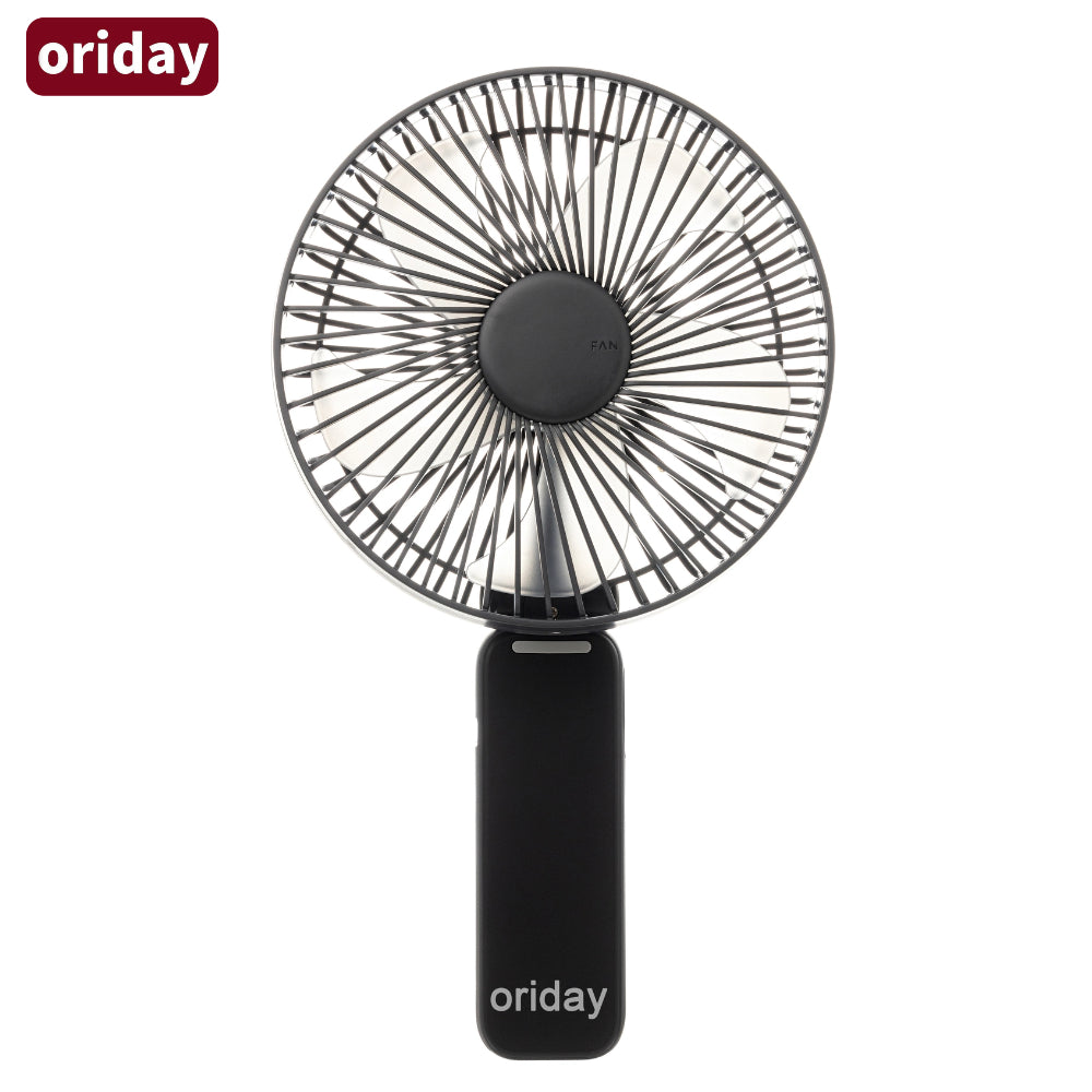 Oriday多功能手持風扇可折疊案頭風扇4檔風速調節靜音3600mAh長續航Type-C快充手持壁掛案頭三用316g輕巧防夾手
