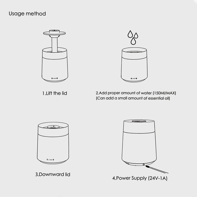 Oriday 3L大容量靜音加濕器｜大噴霧設計・臥室／空調房／桌面適用・高顏值家用加濕神器