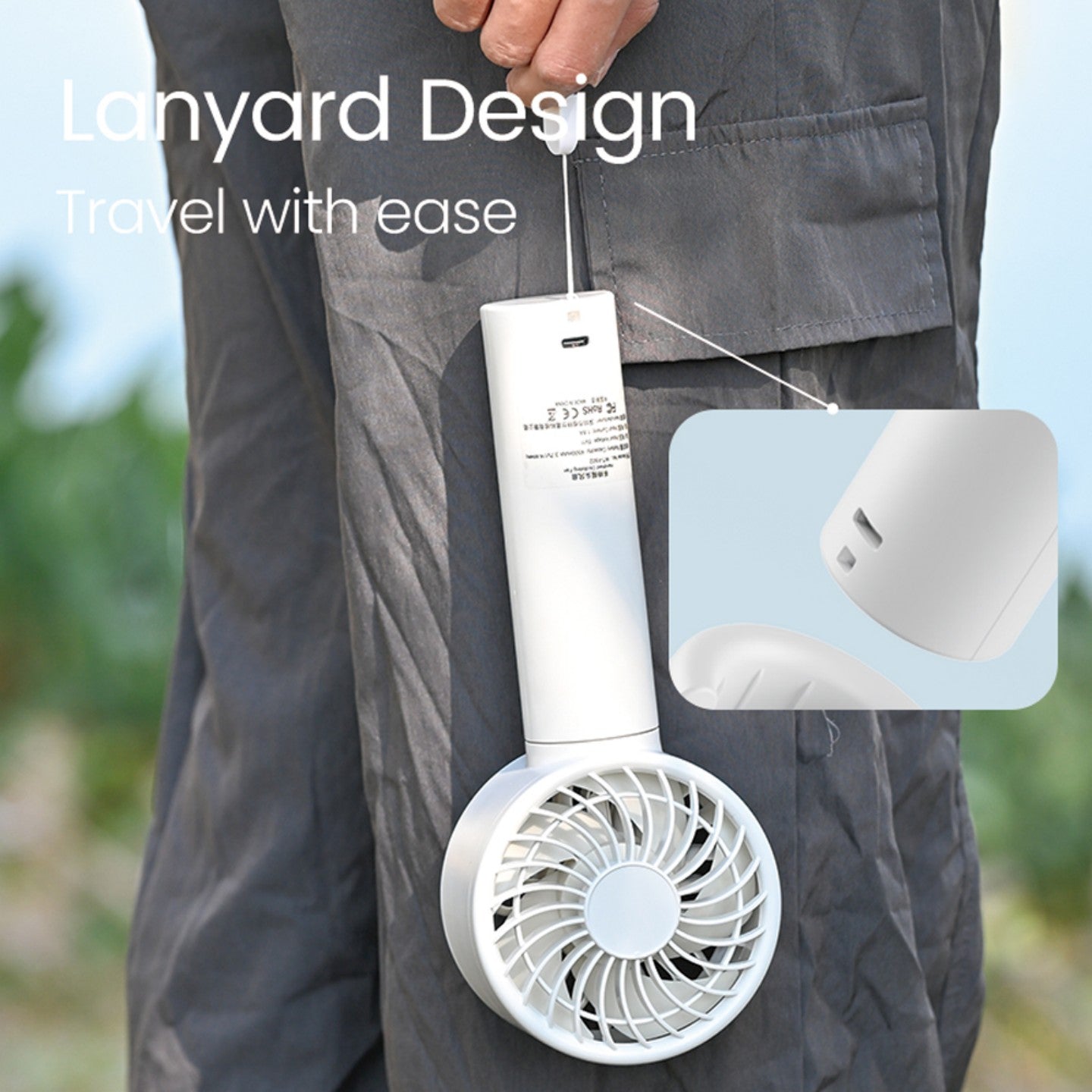 oriday Mini Portable Fan｜88° Wide-Angle Oscillation + Turbo Strong Airflow｜100-Level Stepless Speed Control｜4500mAh Fast-Charging Battery｜Handheld/Desktop Dual Use｜Quiet & Safe