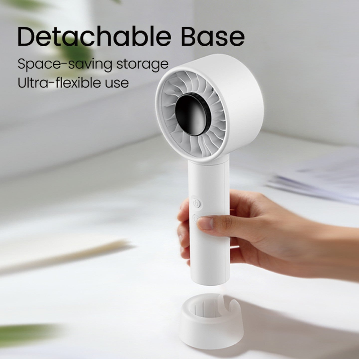 oriday Mini Portable Fan｜88° Wide-Angle Oscillation + Turbo Strong Airflow｜100-Level Stepless Speed Control｜4500mAh Fast-Charging Battery｜Handheld/Desktop Dual Use｜Quiet & Safe