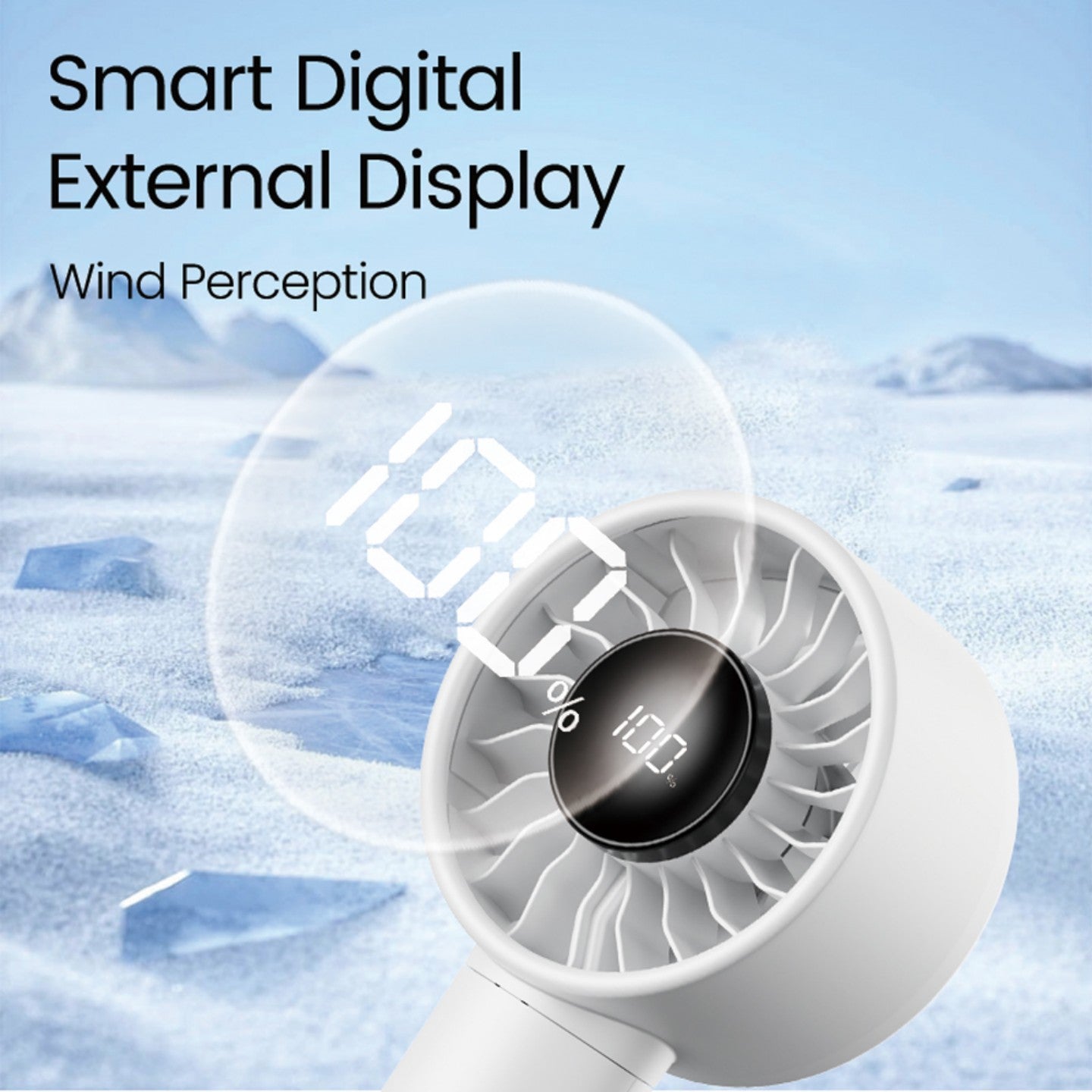 oriday Mini Portable Fan｜88° Wide-Angle Oscillation + Turbo Strong Airflow｜100-Level Stepless Speed Control｜4500mAh Fast-Charging Battery｜Handheld/Desktop Dual Use｜Quiet & Safe