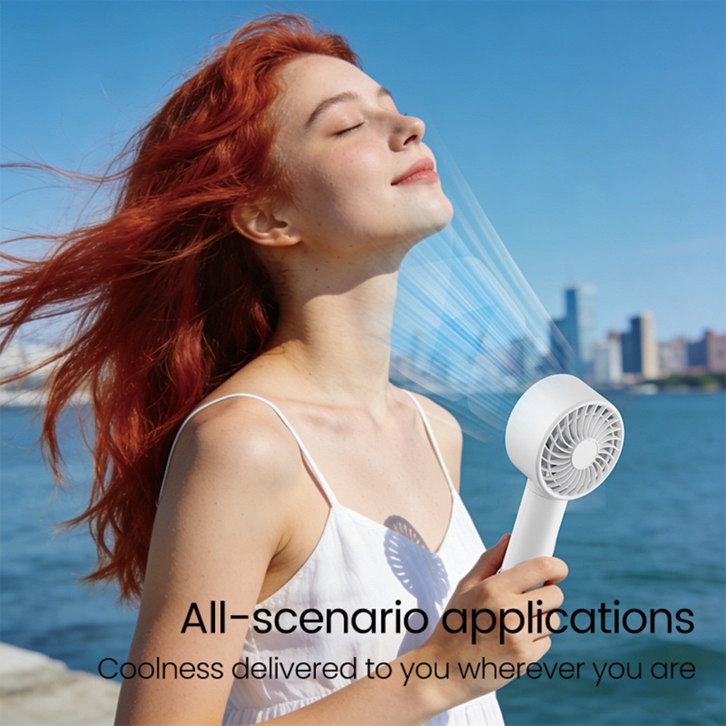 oriday Mini Portable Fan｜88° Wide-Angle Oscillation + Turbo Strong Airflow｜100-Level Stepless Speed Control｜4500mAh Fast-Charging Battery｜Handheld/Desktop Dual Use｜Quiet & Safe