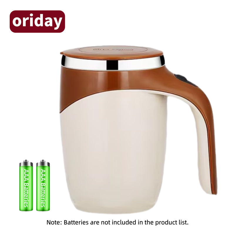 Oriday New Automatic Stirring Mug | 304 Stainless Steel Battery-Powered Shaker Cup | Office Milk Powder or Coffee Mug | Parent's Day or Birthday Gift