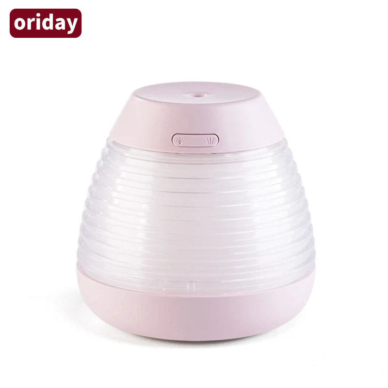 Oriday【加濕器推薦2025】松果創意香薰機｜USB靜音加濕・七彩燈光・缺水自動斷電｜辦公室家居皆適用