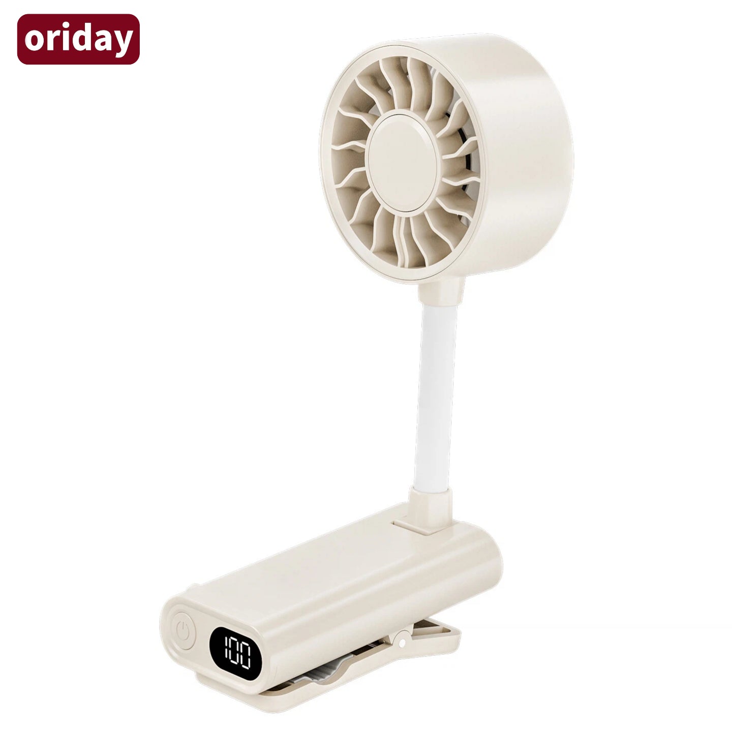 oriday【多功能迷你風扇】可夾/手持/桌面 360° 靈活調節｜靜音大風量｜1200mAh 長續航｜Type-C 便攜小巧高顏值｜辦公/戶外/通勤/學習必備